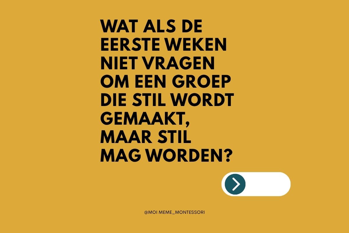 Een groep die stil mag worden